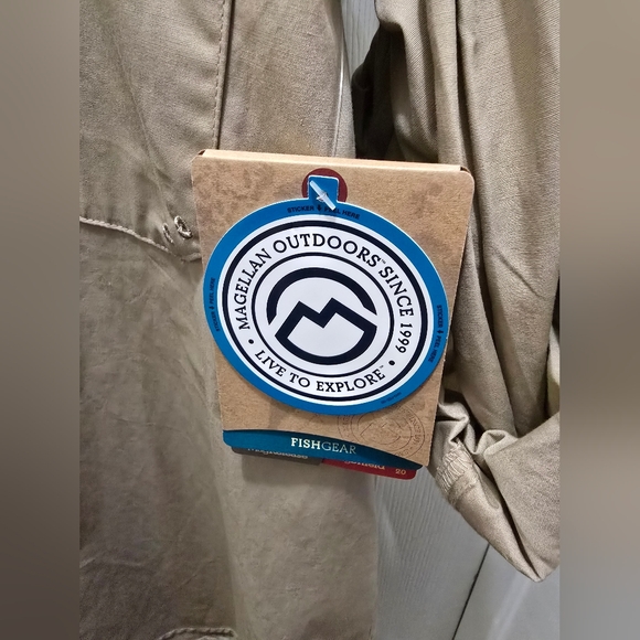 Magellan Outdoors Men's Tan Long Sleeve Fish Gear 2xl - Picture 2 of 15